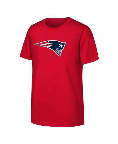 Outerstuff Big Boys and Girls Red New England Patriots Primary Logo T-Shirt
