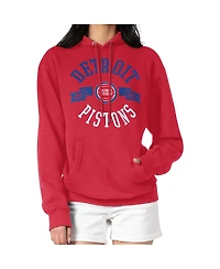 G-iii 4Her by Carl Banks Women's Red Detroit Pistons City Pullover Hoodie