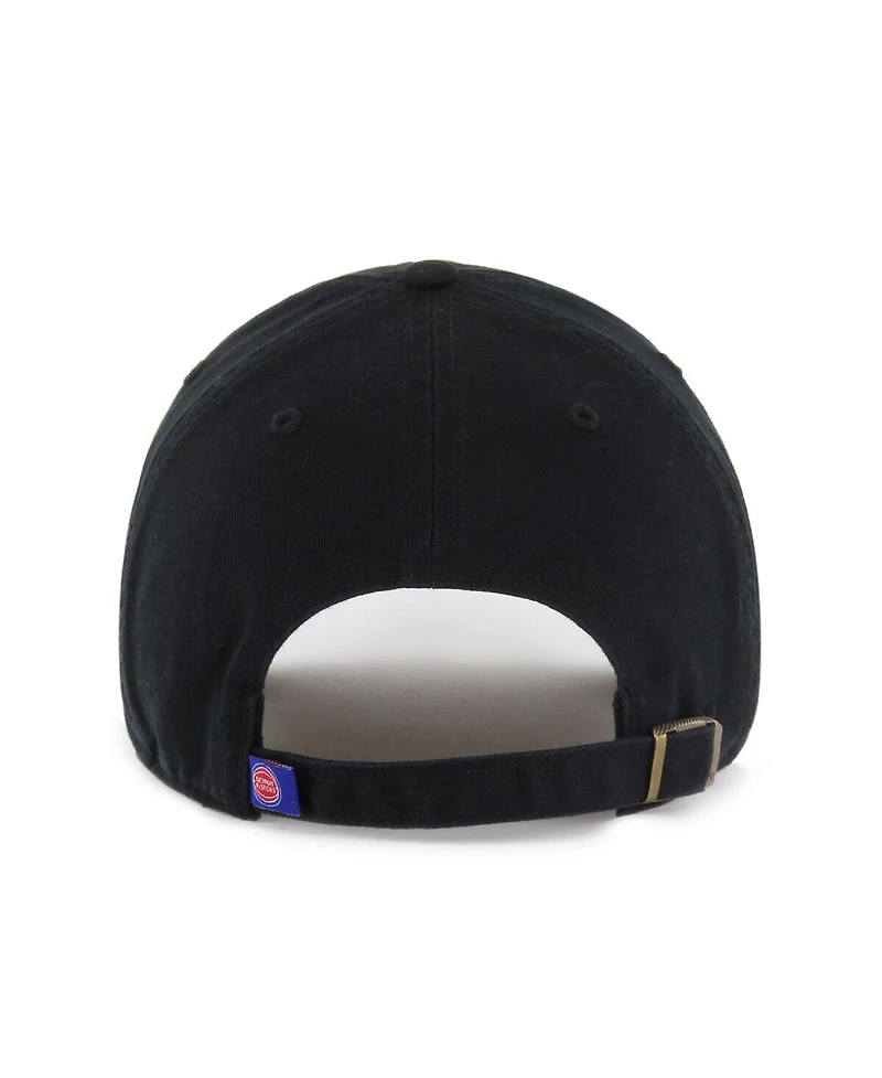 '47 Brand Men's Black Detroit Pistons Clean Up Adjustable Hat
