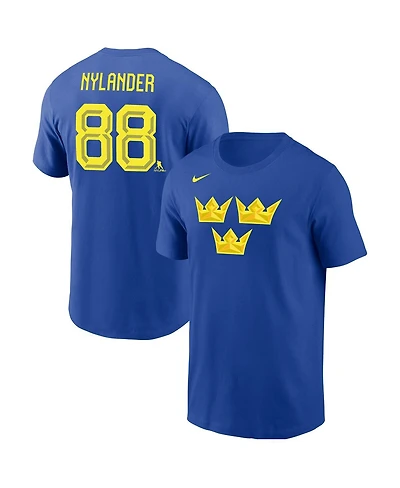 Nike Men's William Nylander Royal Sweden Hockey 2026 Name Number T-Shirt
