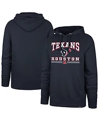 '47 Brand Men's Navy Houston Texans Packed House Headline Pullover Hoodie