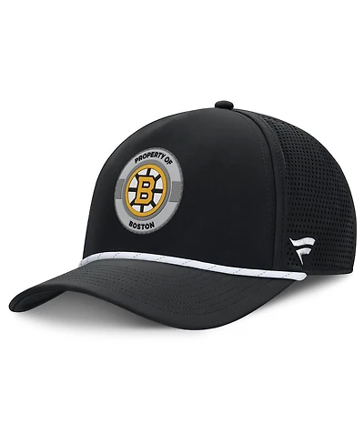 Fanatics Men's Black Boston Bruins Authentic Pro Rink Adjustable Hat