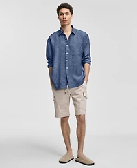 Sun + Stone Men's Devin Long-Sleeve Linen Shirt, Macy's Exclusive