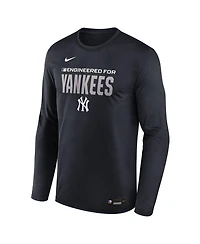 Nike Men's Navy New York Yankees Authentic Collection Legend Dri-fit Long Sleeve T-Shirt