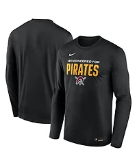 Nike Men's Black Pittsburgh Pirates Authentic Collection Legend Dri-fit Long Sleeve T-Shirt