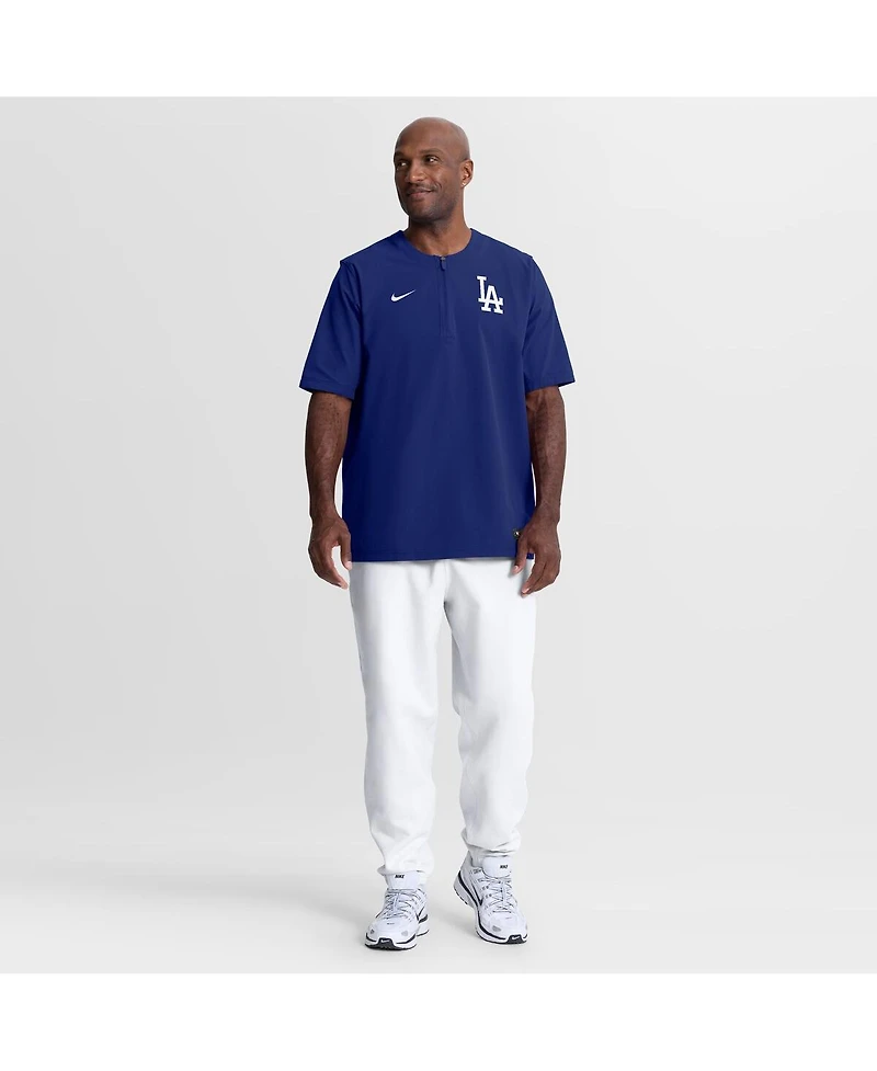 Nike Men's Royal Los Angeles Dodgers Authentic Collection Dri-fit Quarter-Zip Windshirt