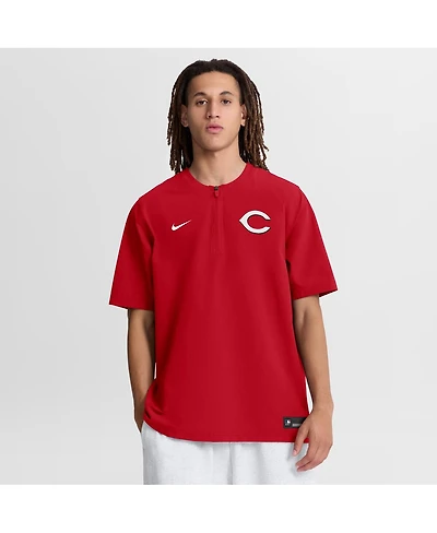 Nike Men's Red Cincinnati Reds Authentic Collection Dri-fit Quarter-Zip Windshirt