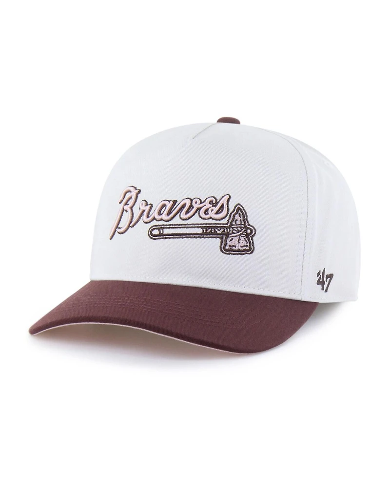 '47 Brand Men's Women's Stone/Burgundy Atlanta Braves Love Letter Adjustable Hitch Hat