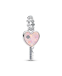 Pandora Opalescent Heart Key Dangle Charm