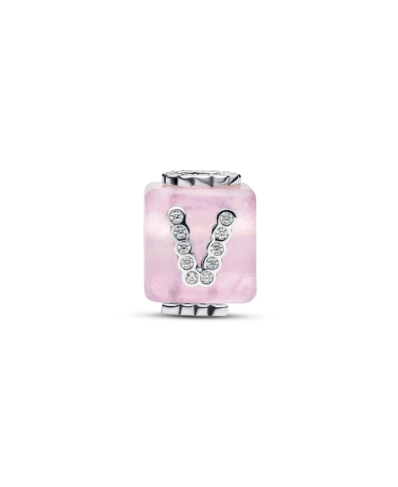 Pandora Pink Murano Glass Love Cube Charm