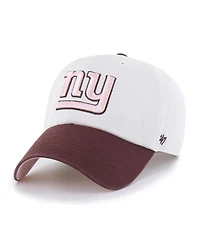 '47 Brand Men's Women's Stone/Burgundy New York Giants Love Letter Clean Up Adjustable Hat