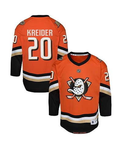 Outerstuff Big Boys and Girls Chris Kreider Orange Anaheim Ducks Home Replica Jersey