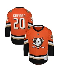 Outerstuff Big Boys and Girls Chris Kreider Orange Anaheim Ducks Home Replica Jersey
