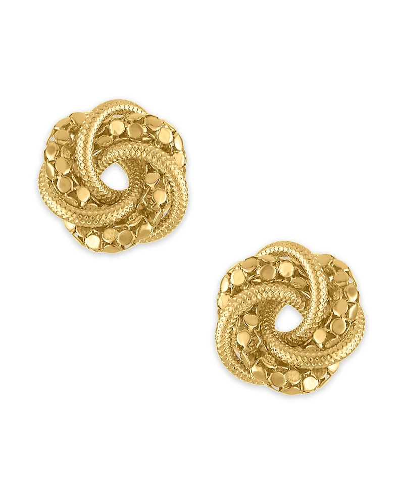 Macy's Textured Bead Stud Earrings in 10k Gold