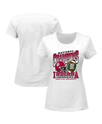 '47 Brand Women's White Indiana Hoosiers College Football Playoff 2025 National Champions Plus T-Shirt