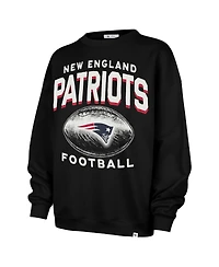 '47 Brand Women's Black New England Patriots Arch Cloud Oversized Sweatshirt