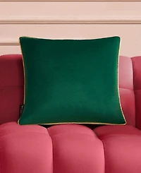Juicy Couture Embroidered Velvet Cheetah Decorative Pillow, 18" x 18"