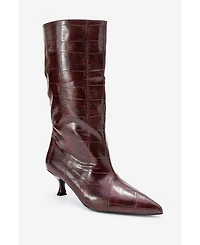 Prologue Shoes Crow Embossed Pointed Toe Boot (Women)