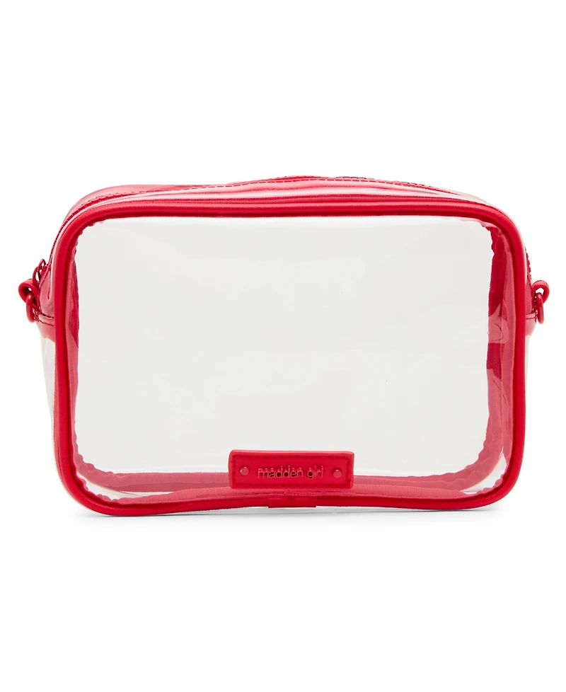 Madden Girl Ryann Clear Vinyl Small Camera Crossbody Bag