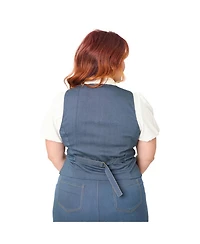 Unique Vintage Plus Size 1940s Embroidered Button Up Vest