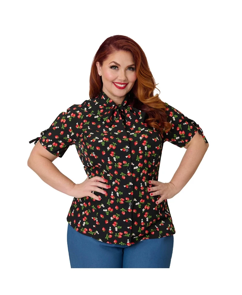 Unique Vintage Women's Plus Chita Blouse