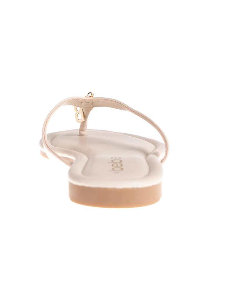 bebe Women's Fashion Sandal with Double B Dangle Charm
