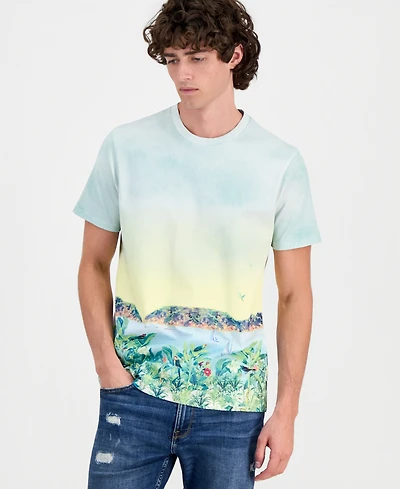 Guess Men's Sunset Riviera Printed T-Shirt
