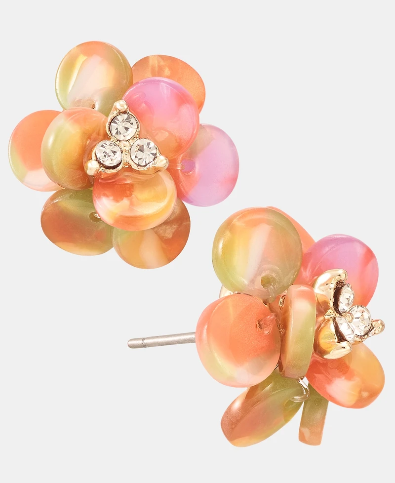 lonna & lilly Crystal Flower Stud Earrings