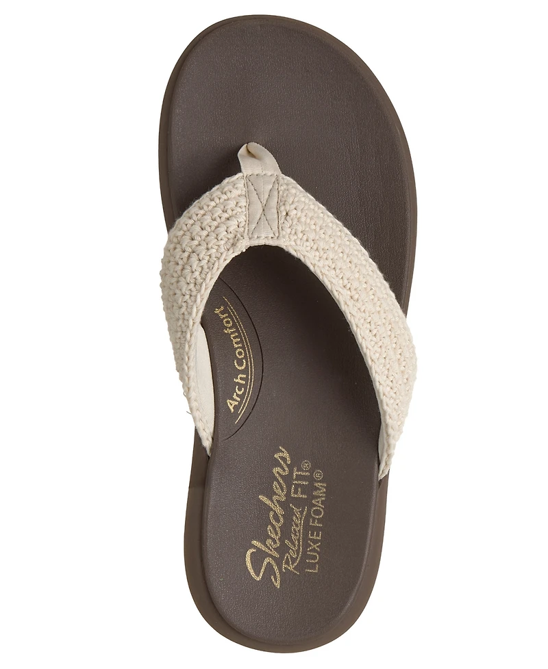 Skechers Women's Relaxed Fit: Asana Luxe - Valley Chic 2 Flip-Flop Thong Sandals from Finish Line