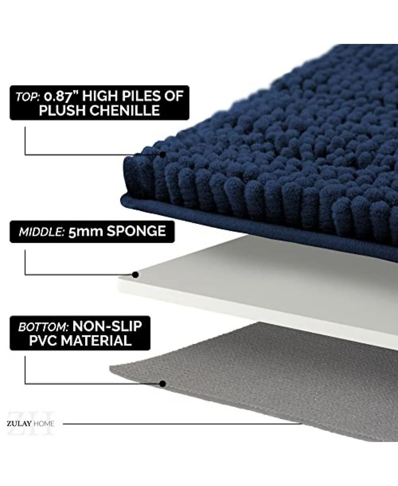 Soft Shaggy Microfiber Ultra Absorbent Bathroom Rug