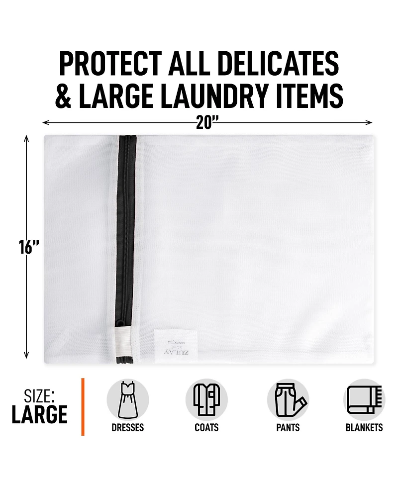 Large Reusable 3 pack Mesh Laundry Bags for Delicates and Washing Machine