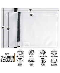 Zulay Kitchen 5 Pack Reusable Mesh Laundry Bags for Delicates and Washing Machine