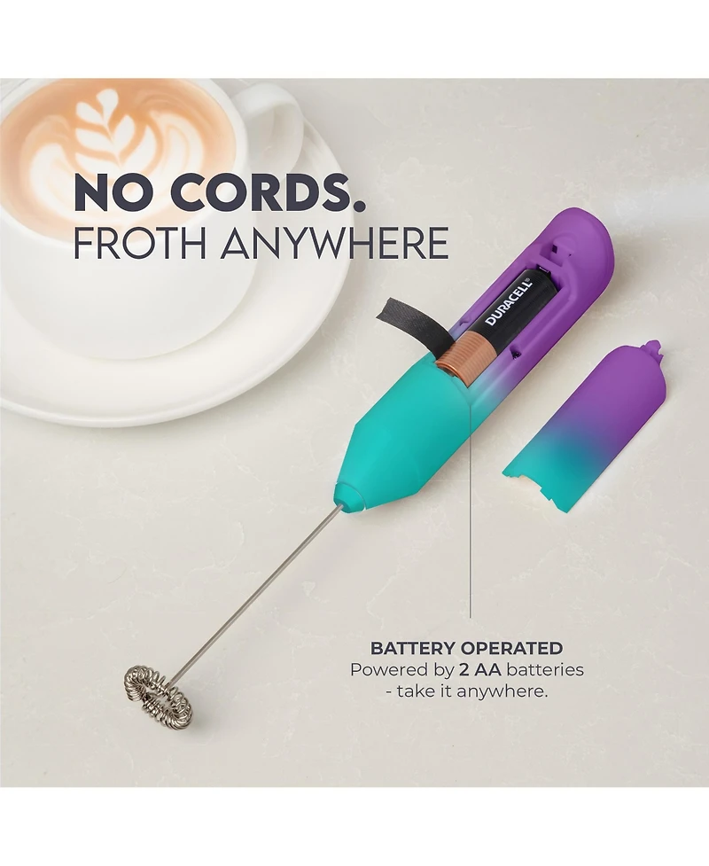 Powerful Handheld Mini FrothMate Milk Frother Stainless Steel