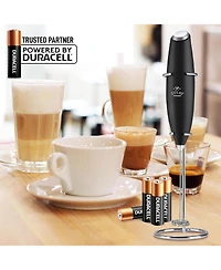 Zulay Kitchen Duracell Powered Milk Frother Og with Stand