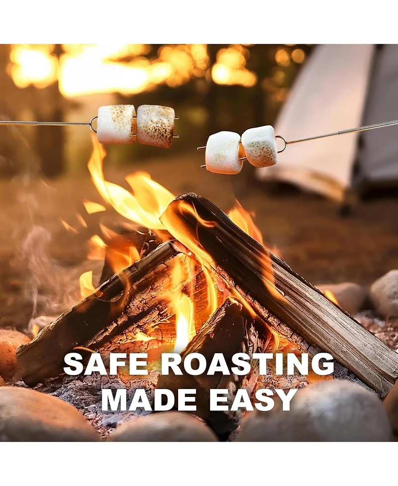 Long Marshmallow Roasting Sticks Extendable Design