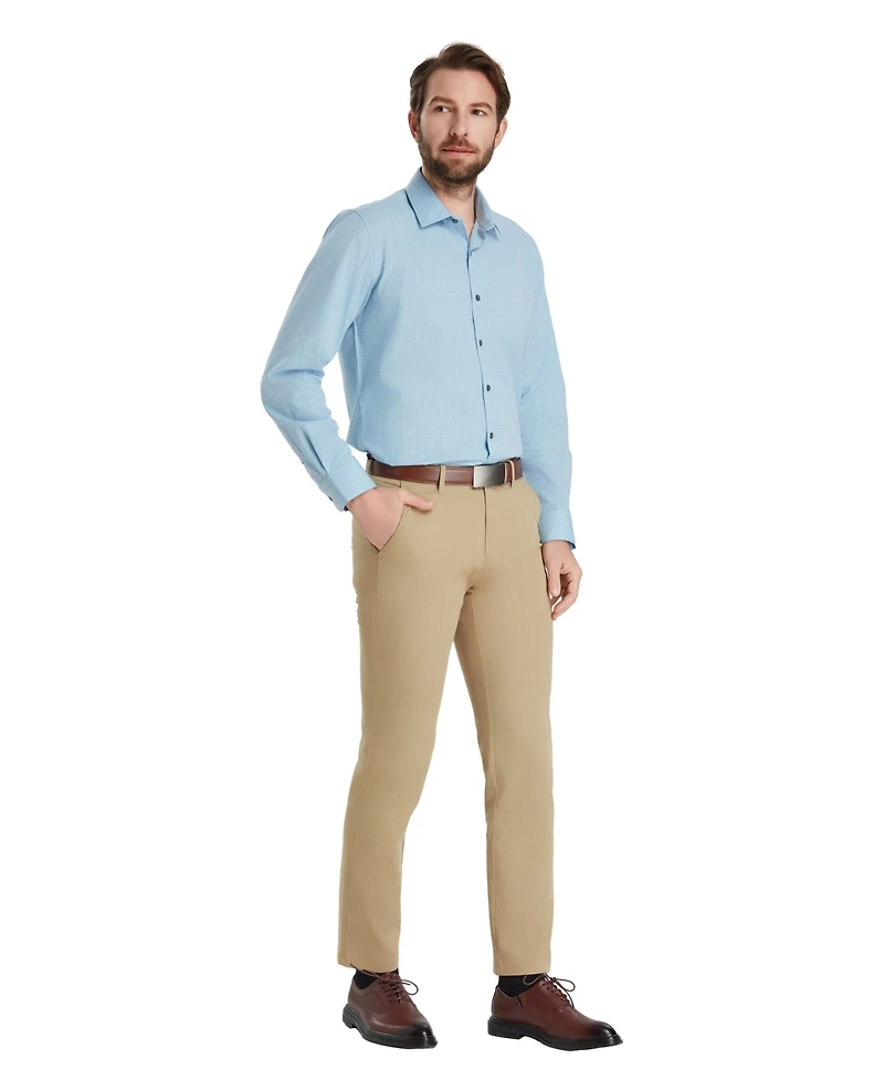 Alfani Men's Slim-Fit Grid Dress Shirt, Macy's Exclusive