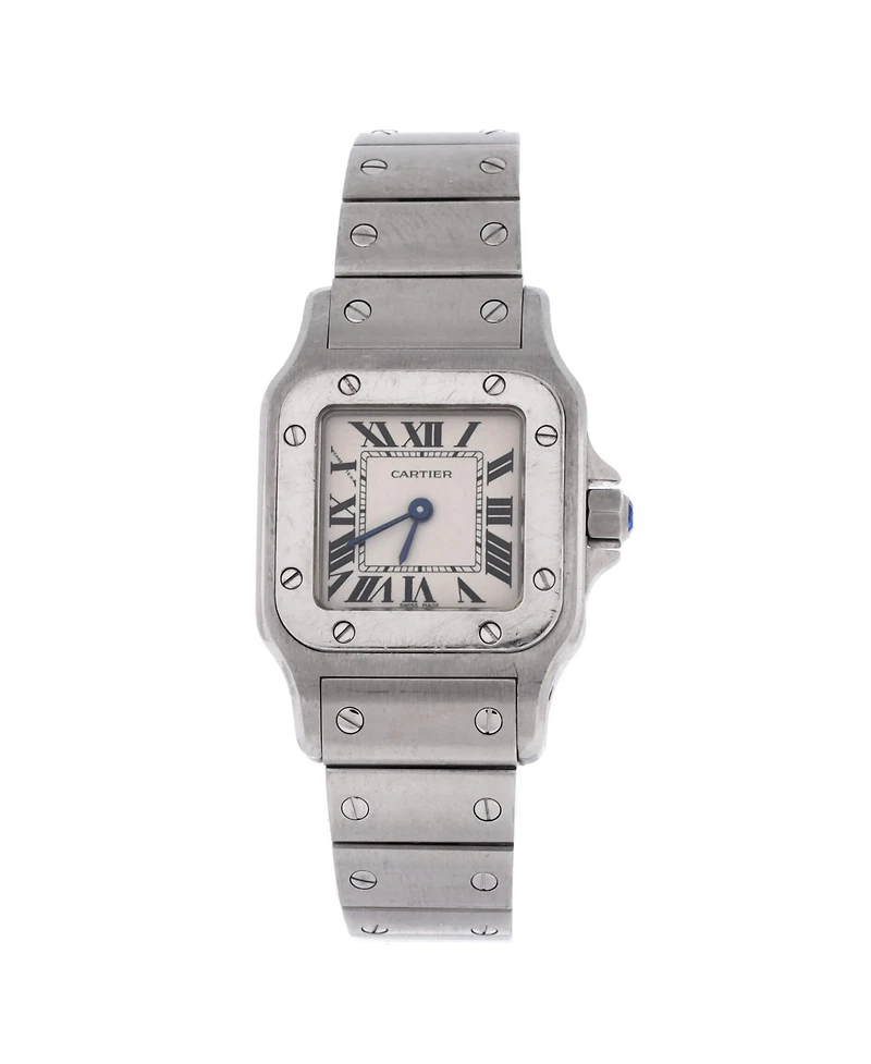 Pre-Owned Cartier Santos de Cartier Galbee Quartz Watch in Stainless Steel 24mm