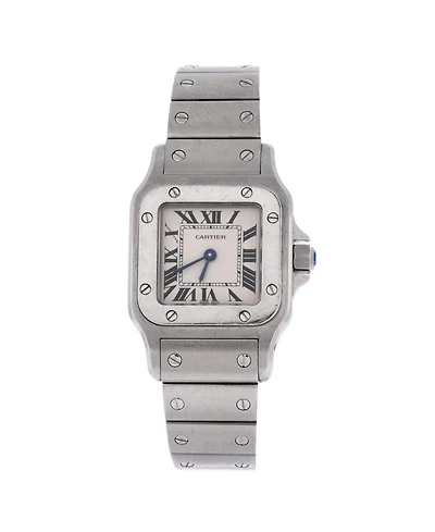 Pre-Owned Cartier Santos de Cartier Galbee Quartz Watch in Stainless Steel 24mm