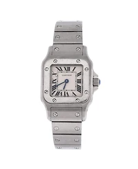 Pre-Owned Cartier Santos de Cartier Galbee Quartz Watch in Stainless Steel 24mm