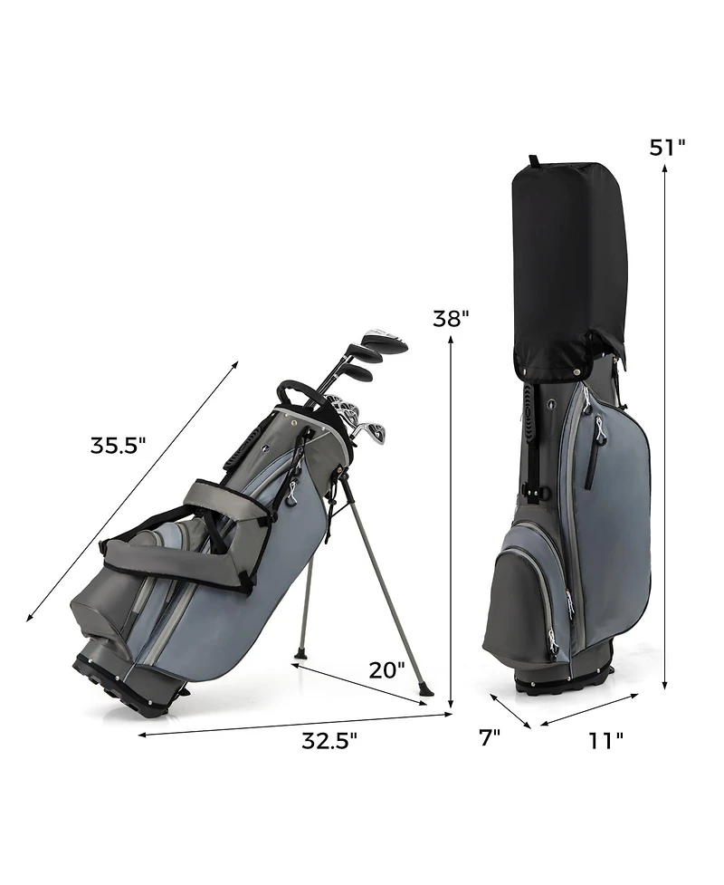 Mecale Men s Left-Handed Complete Golf Club Set with Stand Bag, Lightweight & Portable