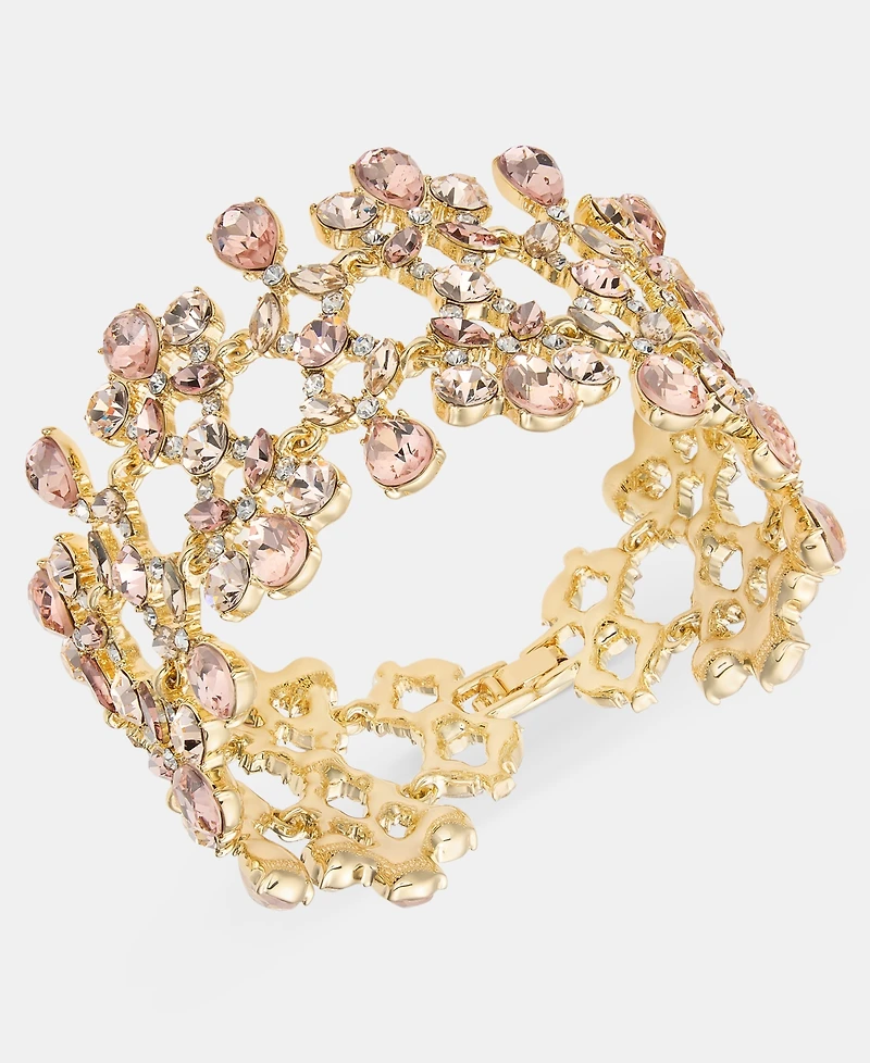 Givenchy Crystal Cluster Statement Bracelet