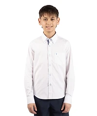 TailorByrd Big Boys Signature Oxford Long Sleeve Shirt