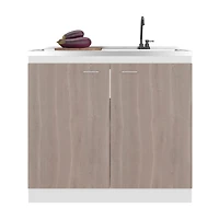 Fm Furniture Extremo Kitchen Storage Cabinet with 2 Doors and 3 Shelves