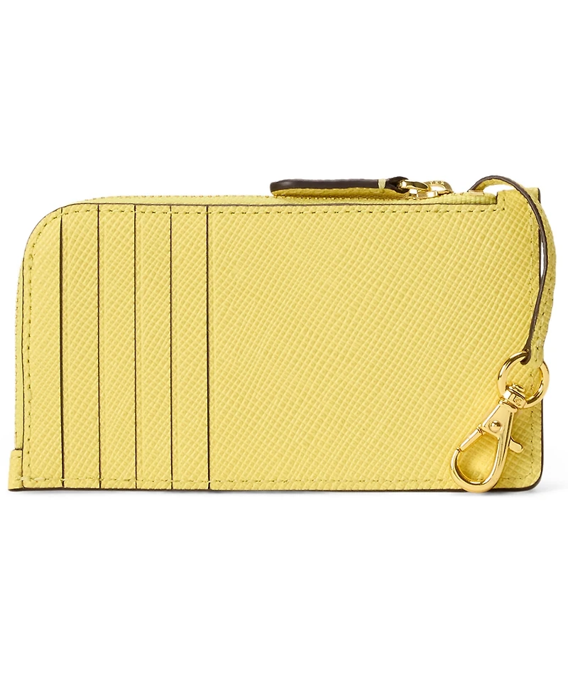 Lauren Ralph Lauren Textured Leather L-Zip Card Case