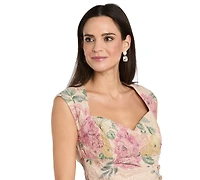 R & M Richards Petite Lace Sweetheart Neck Gown