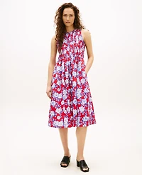 Tommy Hilfiger Women's Smocked Midi Dress