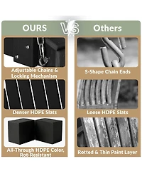 WestinTrends Outdoor 54" Hdpe With Cupholders Porch Swing Bench