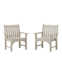 WestinTrends Outdoor Patio Hdpe Adirondack Dining Arm Chairs (Set of