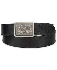 Levi's Men's Leather Plaque-Buckle Belt