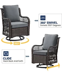 gaomon 3-Piece Outdoor Patio Bistro Set